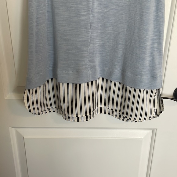 JCrew Blue and Striped Flow Tank - Picture 2 of 5